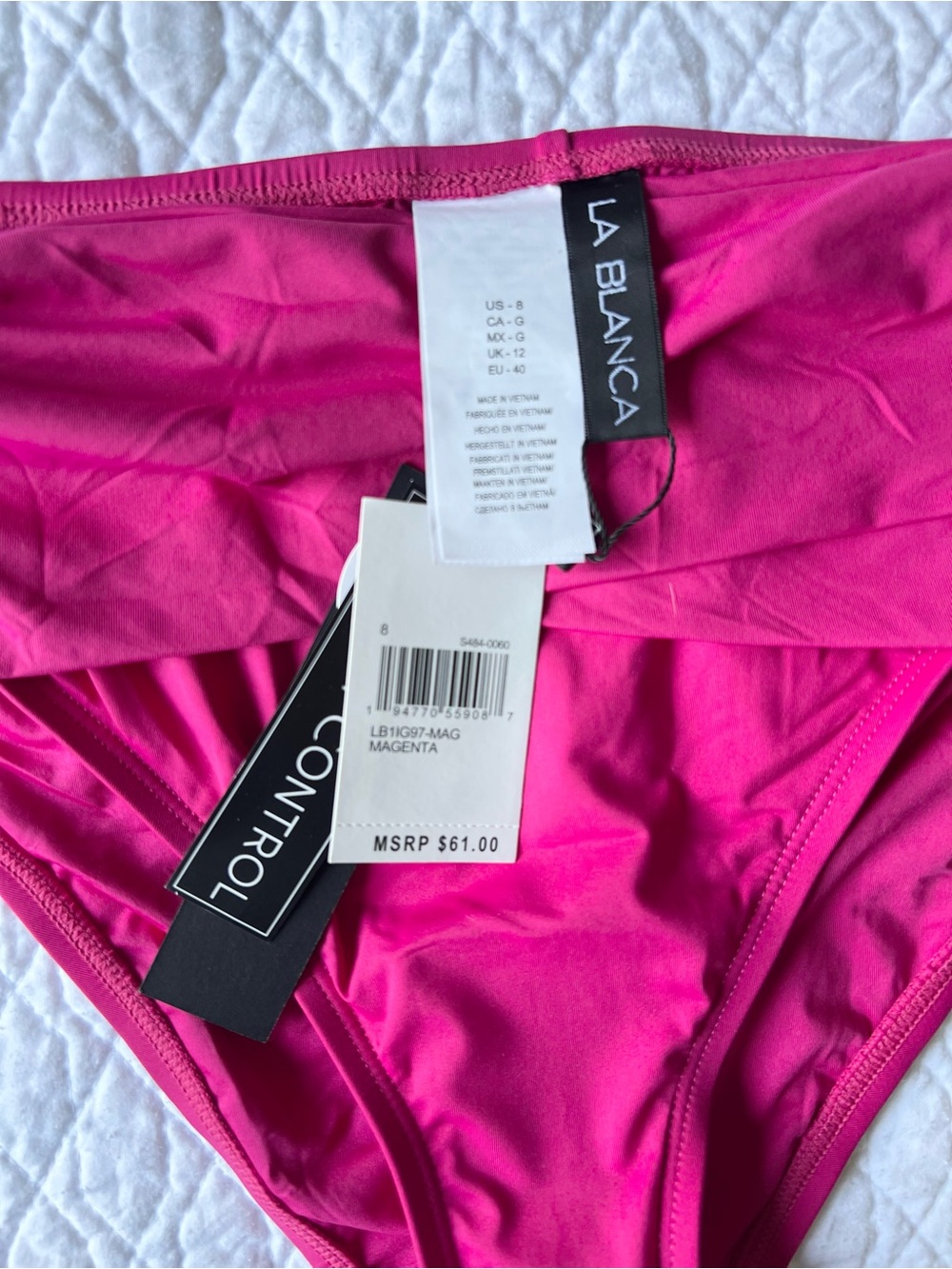La Blanca Bright Magenta Bikini Bottom